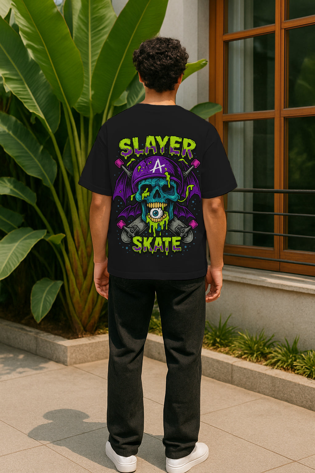 Skate Hard Graphic Oversized Streetwear T-Shirt – Premium 240 GSM Cotton
