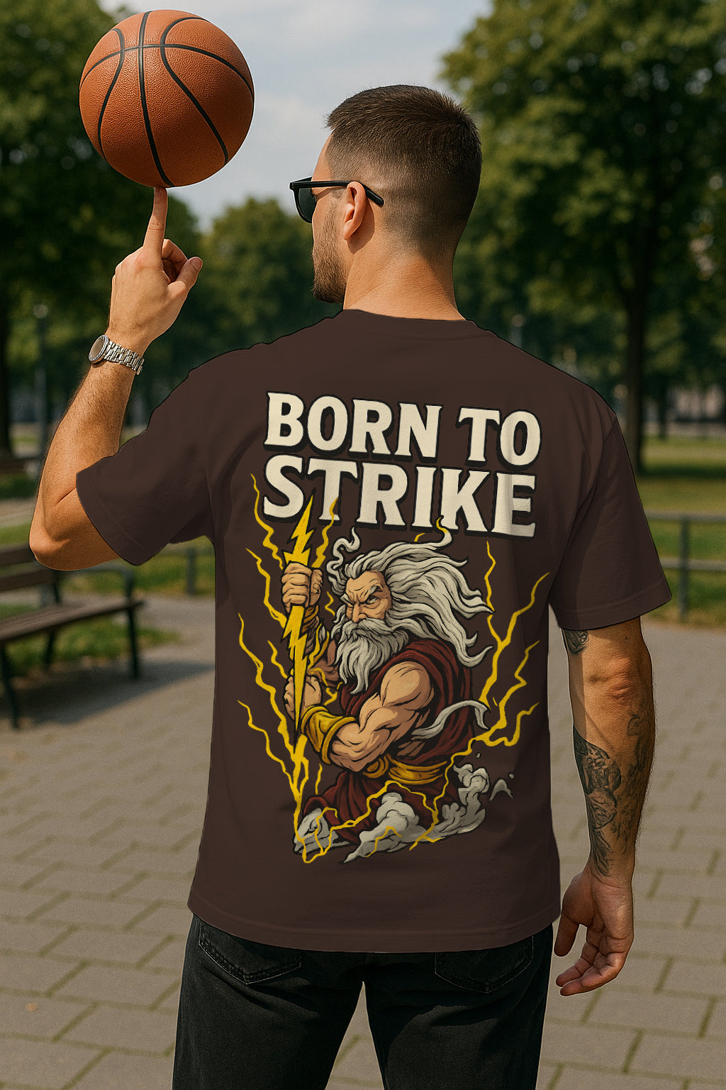 Born To Strike Oversized Graphic T-Shirt – 240 GSM Premium Cotton Streetwear Tee