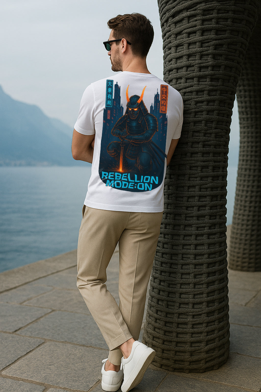 Rebellion Mode: ON Samurai Graphic T-Shirt | 100% Cotton Regular Fit