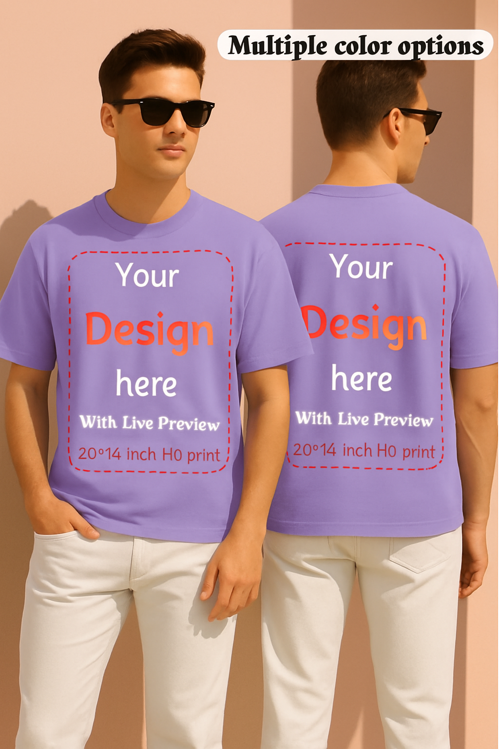 100% Cotton Customizable Premium Oversize T-shirt (240gsm) - Premium HD+ Print