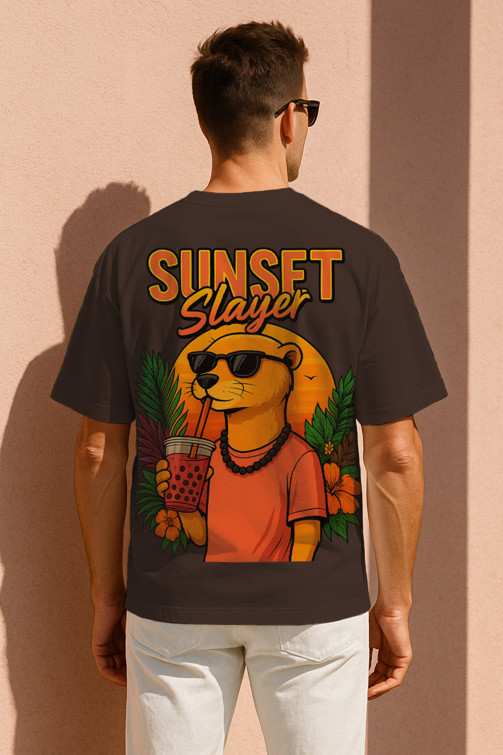 Sunset Slayer Oversized Graphic T-Shirt – Trendy Streetwear Tee for Summer Vibes & Casual Outfits