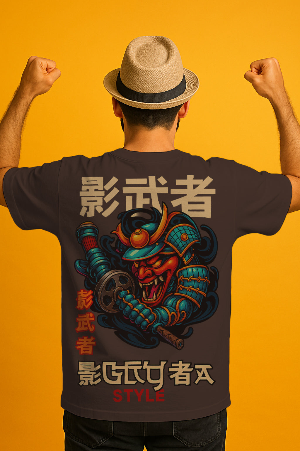 Shadow Warrior Oversized Graphic T-Shirt | Japanese Samurai Streetwear Tee 240 GSM Premium Cotton