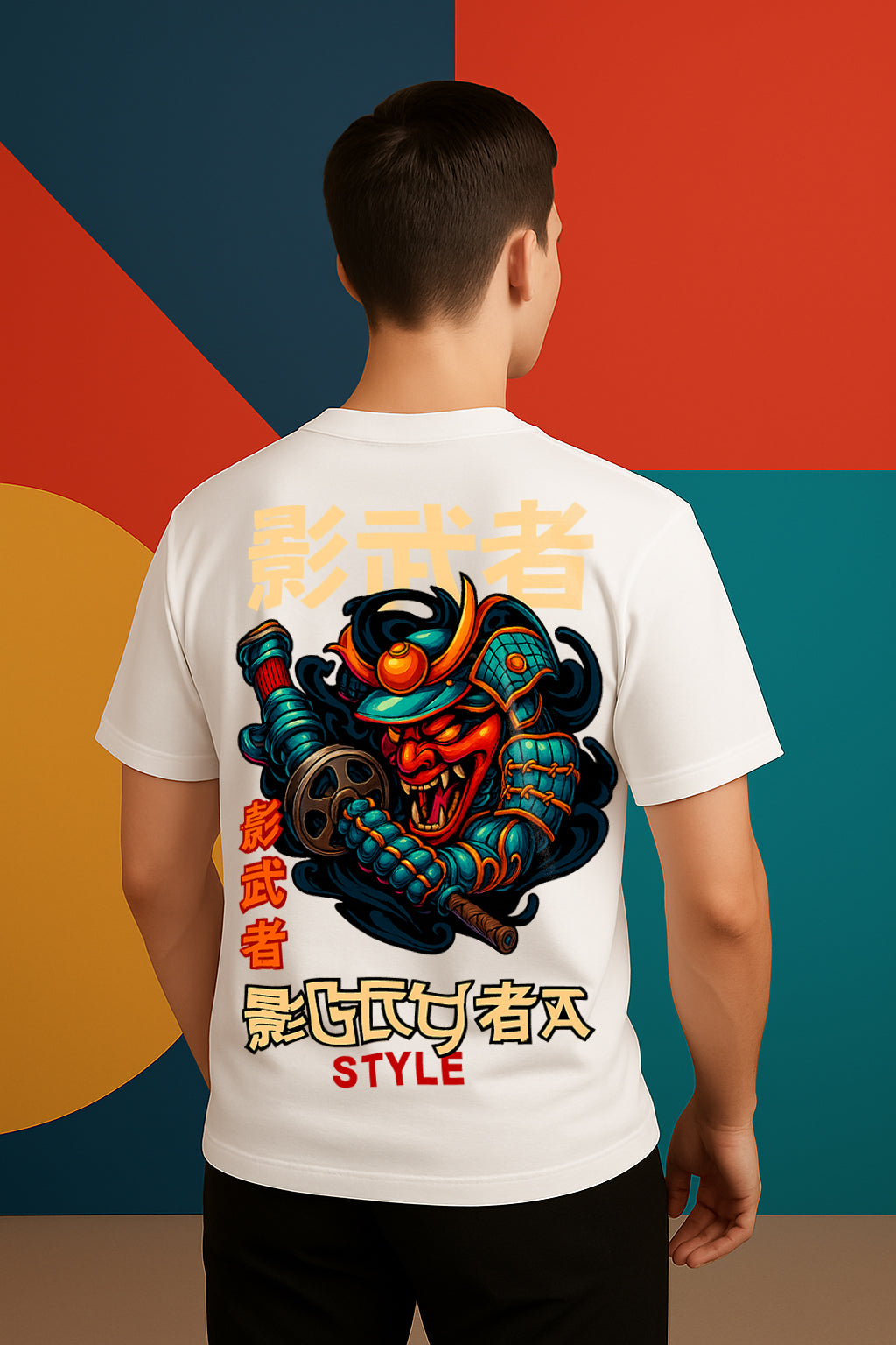 Shadow Warrior Oversized Graphic T-Shirt | Japanese Samurai Streetwear Tee 240 GSM Premium Cotton