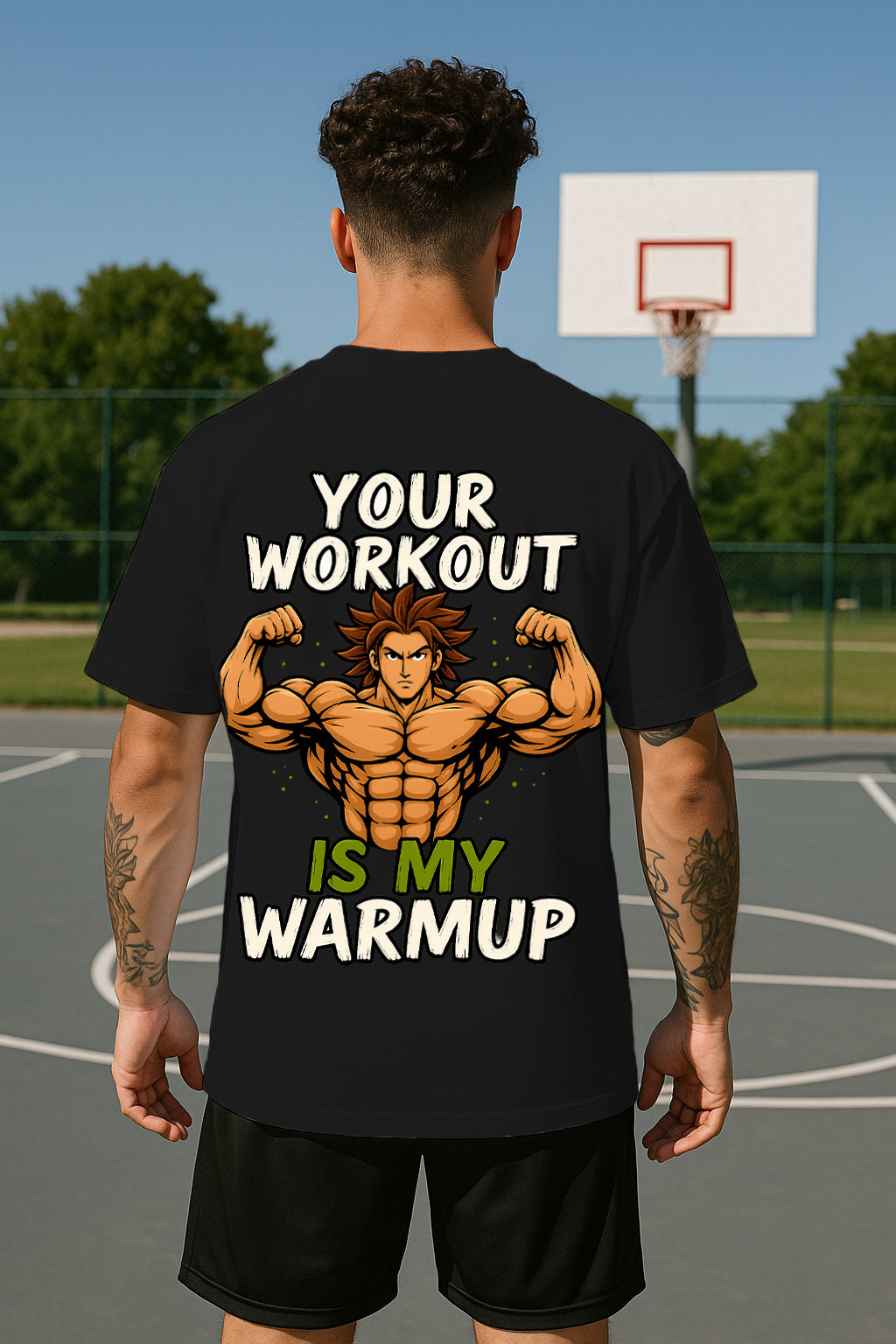 Gym Workout Oversized T-Shirt – Bodybuilder Strength Streetwear for Fitness & Training