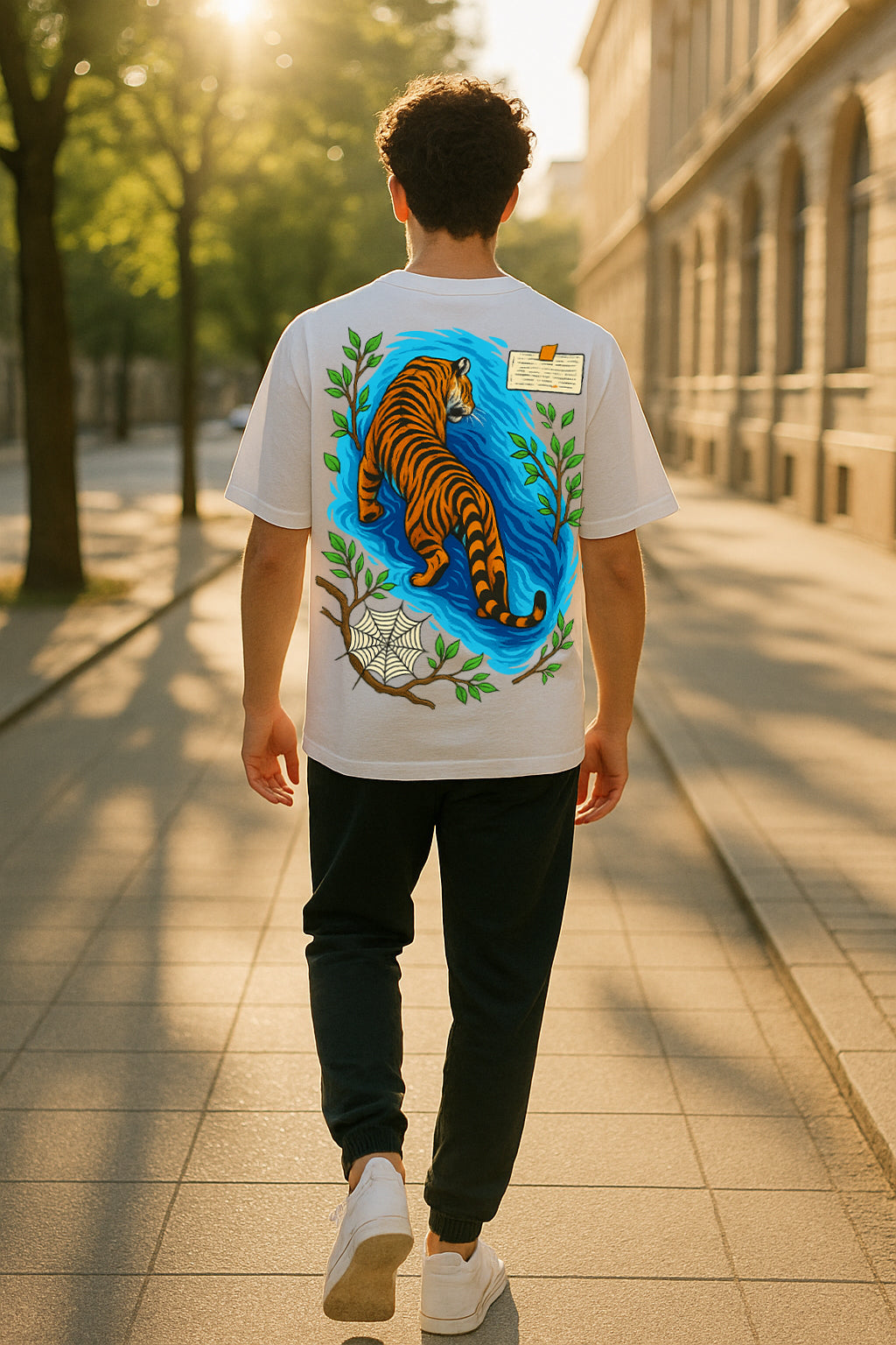 Tiger Graphic Oversized T-Shirt – 240 GSM Premium Cotton Streetwear Tee for Men & Women