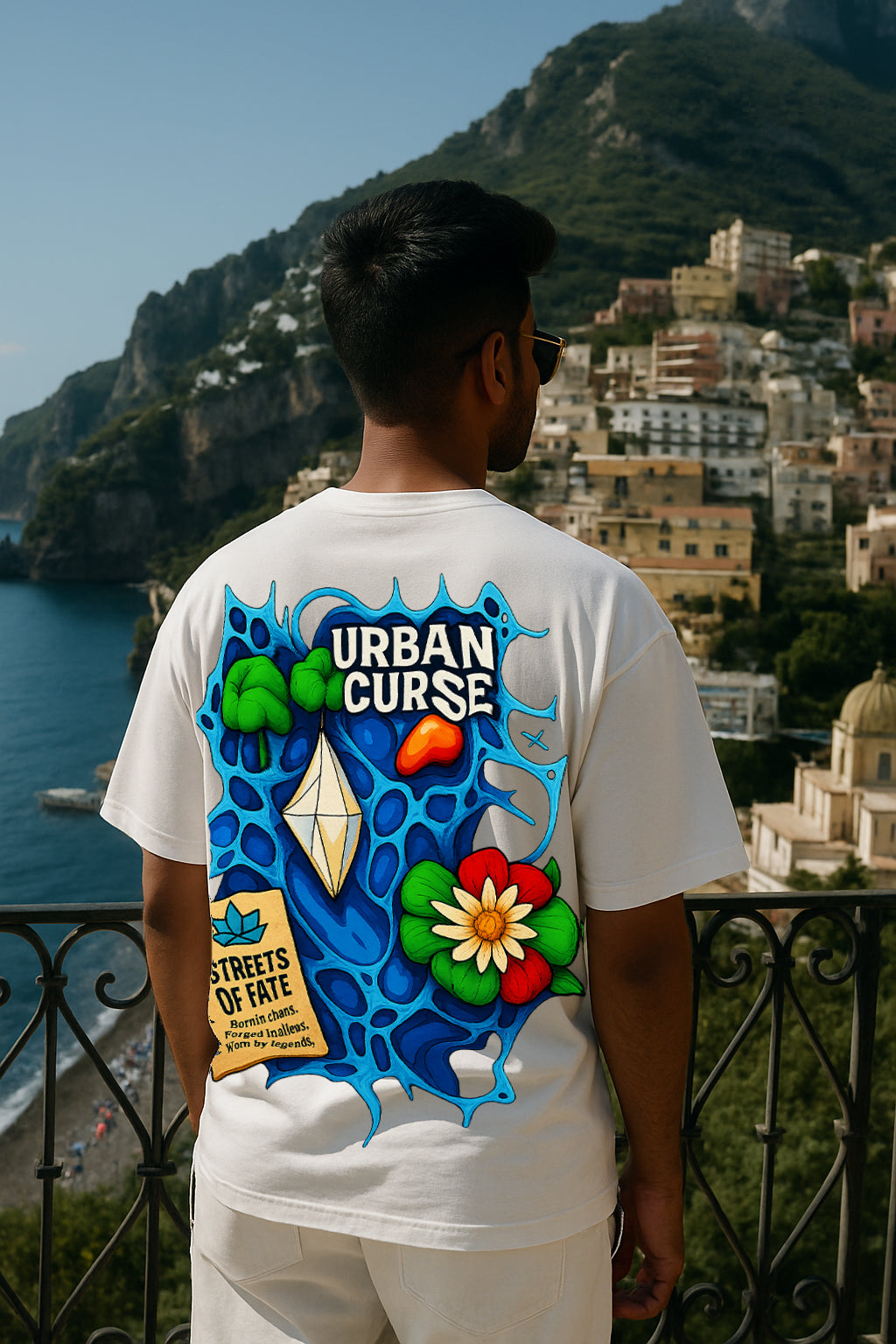 Urban Curse Oversized Graphic T-Shirt – Streetwear with Bold Art & Premium 240GSM Cotton Comfort