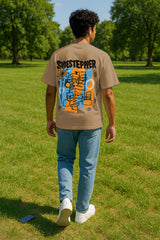 Sidestepper Art Print Oversized Tee – Heavyweight 240 GSM Terry Cotton