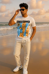 Regular Fit for Men Sidestepper Abstract Faces Graphic T-Shirt | Modern Art Streetwear Tee | 180 GSM 100% Cotton