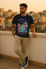 FanMerch “Toxic Tonic” Skull Graphic T-Shirt – 100% Cotton Regular Fit Streetwear Tee