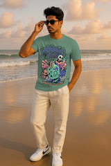 FanMerch “Toxic Tonic” Skull Graphic T-Shirt – 100% Cotton Regular Fit Streetwear Tee