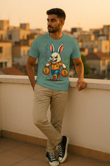 FanMerch “Money Heist Bunny” Graphic T-Shirt – 100% Cotton Regular Fit Streetwear Tee