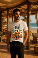 FanMerch “Money Heist Bunny” Graphic T-Shirt – 100% Cotton Regular Fit Streetwear Tee