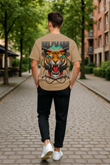 Tiger Graphic “Selfmade” Oversized Streetwear T-Shirt – Premium 240 GSM Cotton