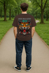 Tiger Graphic “Selfmade” Oversized Streetwear T-Shirt – Premium 240 GSM Cotton