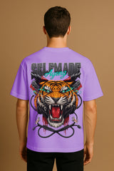 Tiger Graphic “Selfmade” Oversized Streetwear T-Shirt – Premium 240 GSM Cotton