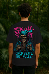 DJ Skull Oversized Streetwear Tee – Heavyweight 240 GSM Terry Cotton