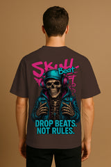 DJ Skull Oversized Streetwear Tee – Heavyweight 240 GSM Terry Cotton