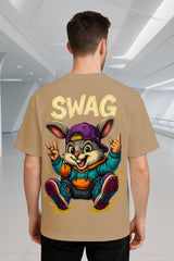 Oversized Swag Bunny Graphic T-Shirt
