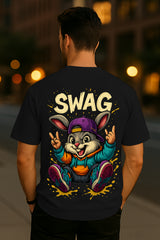 Oversized Swag Bunny Graphic T-Shirt