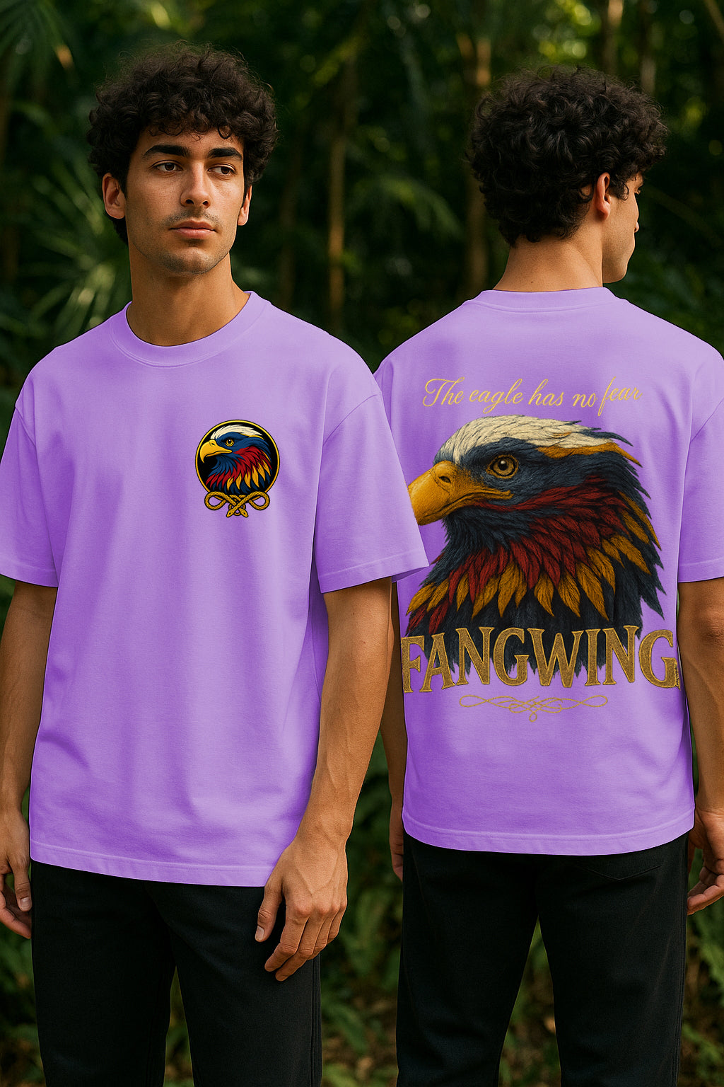 Eagle Graphic Oversized Streetwear Tee – Heavyweight 240 GSM Terry Cotton