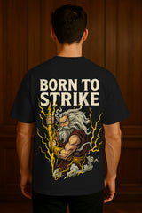 Born To Strike Oversized Graphic T-Shirt – 240 GSM Premium Cotton Streetwear Tee