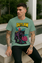 “Outlaw Panther” Jungle Graphic T-Shirt – 100% Cotton Regular Fit Streetwear Tee