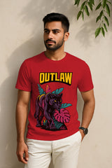 “Outlaw Panther” Jungle Graphic T-Shirt – 100% Cotton Regular Fit Streetwear Tee