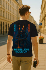 Rebellion Mode: ON Samurai Graphic T-Shirt | 100% Cotton Regular Fit