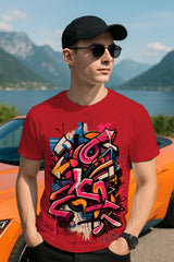 “Neon Graffiti” Urban Street Art Graphic T-Shirt – 100% Cotton Regular Fit Streetwear Tee