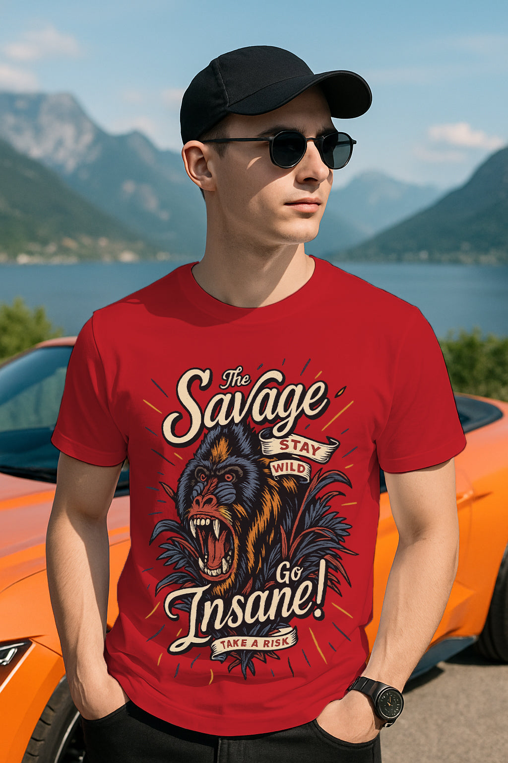Savage “Stay Wild Go Insane” Graphic T-Shirt | 100% Cotton Regular Fit