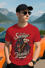 Savage “Stay Wild Go Insane” Graphic T-Shirt | 100% Cotton Regular Fit