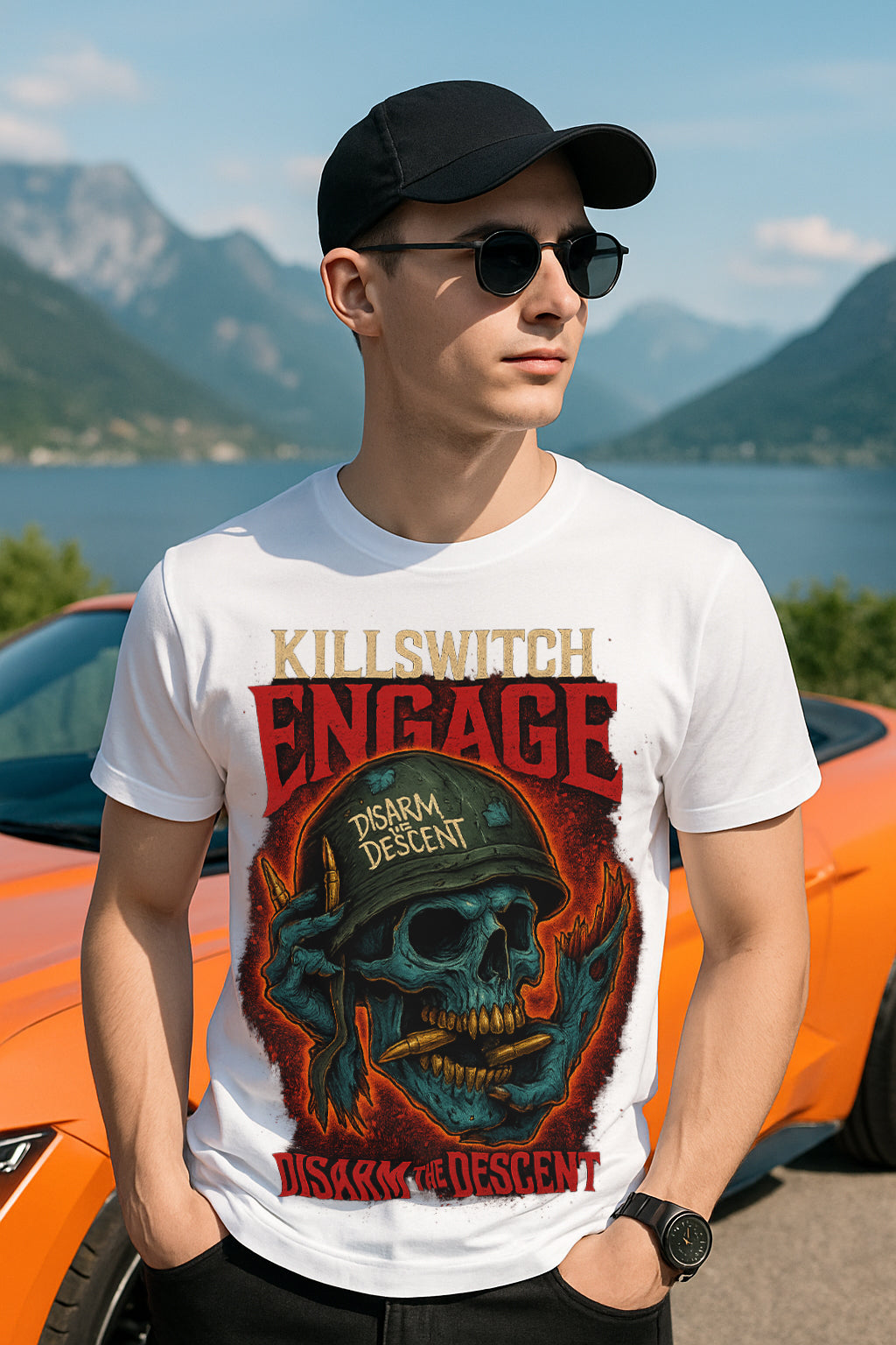 Metalcore Skull Soldier Graphic T-Shirt – Heavy Music Band Fan Streetwear, 100% Cotton Regular Fit Tee