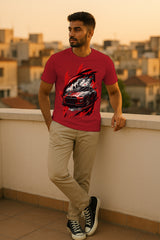 “Redline Drift” JDM Supercar Graphic T-Shirt – Street Racing Art, 100% Cotton Regular Fit Tee