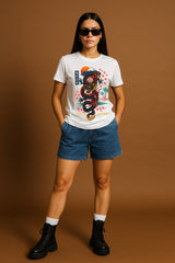 Tokyo Dragon Women’s Graphic T-Shirt – Japanese Streetwear, Mount Fuji & Sakura
