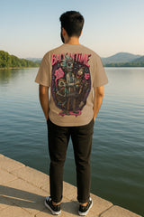 Oversized Back in Time Graphic T-Shirt – Premium 240 GSM Cotton Streetwear Tee for Men – Premium 240 GSM Cotton Streetwear Tee for Men