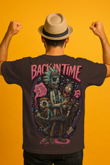 Oversized Back in Time Graphic T-Shirt – Premium 240 GSM Cotton Streetwear Tee for Men – Premium 240 GSM Cotton Streetwear Tee for Men