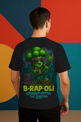 Oversized B-Rap-Oli Graphic T-Shirt – Straight Outta The Garden | Premium 240 GSM Cotton Streetwear Tee for Men