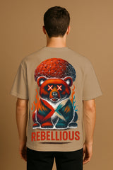 Streetwear Bear Print Tee for Men