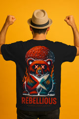 Streetwear Bear Print Tee for Men