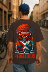 Streetwear Bear Print Tee for Men