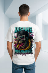 Oversized Insane MeanMugg Graphic T-Shirt – Premium 240 GSM Cotton Streetwear Tee with Skull & Hip Hop Design for Men