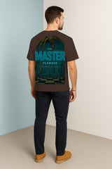 The Master Planner Oversized T-Shirt – 240 GSM 100% Terry Cotton | Streetwear Chess Inspired Graphic Tee for Men