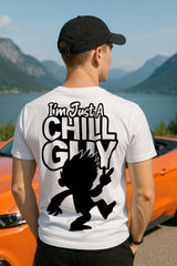 Chill Guy Graphic T-Shirt (Front & Back Print) | 100% Cotton Regular Fit