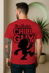 Chill Guy Graphic T-Shirt (Front & Back Print) | 100% Cotton Regular Fit
