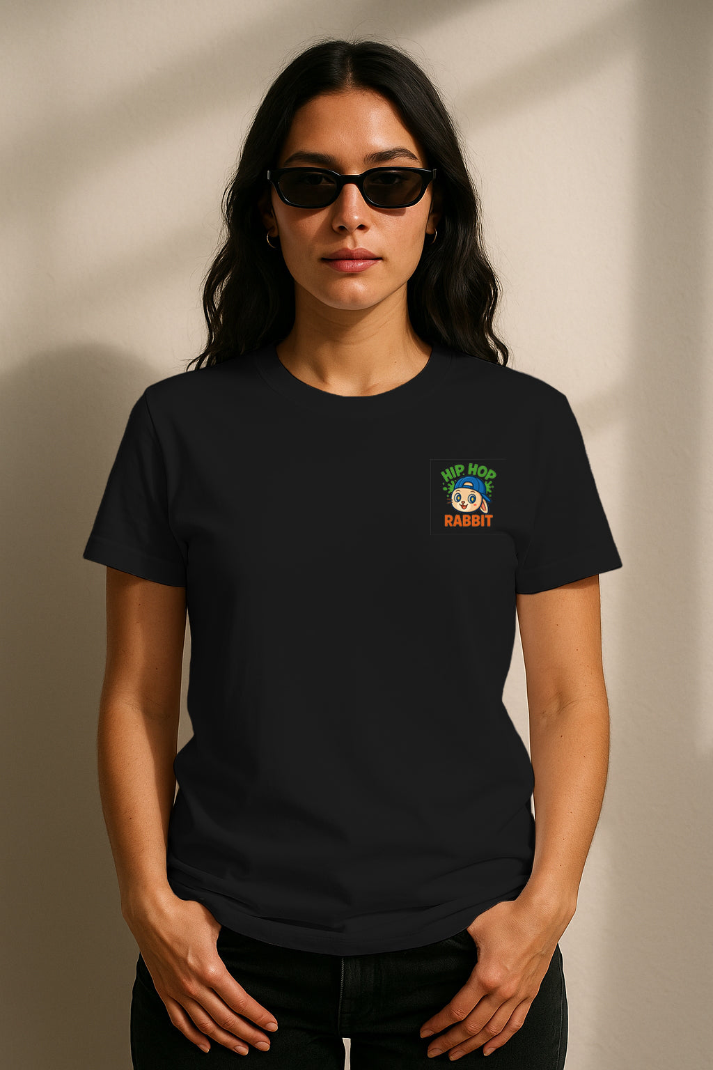 Hip Hop Rabbit “Breakin’ It Down” Graphic T-Shirt for Women