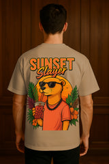 Sunset Slayer Oversized Graphic T-Shirt – Trendy Streetwear Tee for Summer Vibes & Casual Outfits