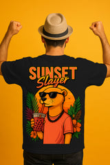 Sunset Slayer Oversized Graphic T-Shirt – Trendy Streetwear Tee for Summer Vibes & Casual Outfits
