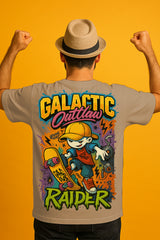 Galactic Outlaw Raider Oversized T-Shirt – 240 GSM Premium Cotton Streetwear for Trendsetters