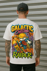 Galactic Outlaw Raider Oversized T-Shirt – 240 GSM Premium Cotton Streetwear for Trendsetters
