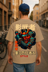 Shadow Warrior Oversized Graphic T-Shirt | Japanese Samurai Streetwear Tee 240 GSM Premium Cotton